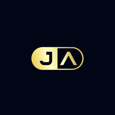 İlk harf Ja Logo tasarım şablonu