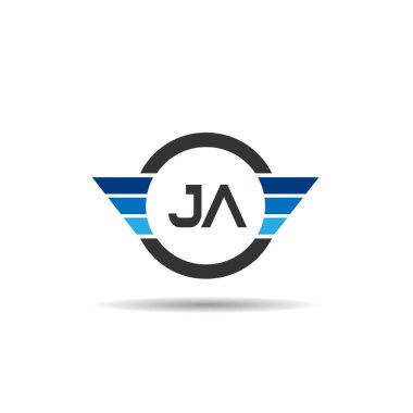 İlk harf Ja Logo tasarım şablonu