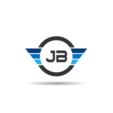 İlk harf Jb Logo tasarım şablonu