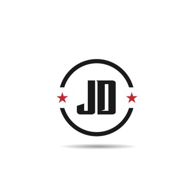 İlk harf Jd Logo tasarım şablonu