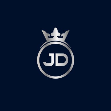 İlk harf Jd Logo tasarım şablonu