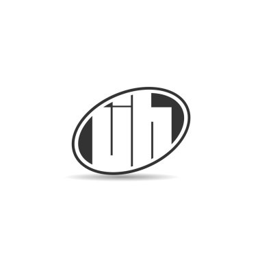 İlk harf Jh Logo tasarım şablonu