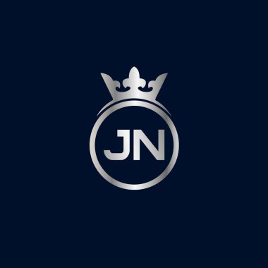 İlk harf Jn Logo tasarım şablonu