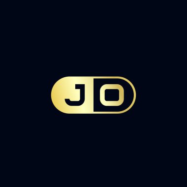 İlk harf Jo Logo tasarım şablonu