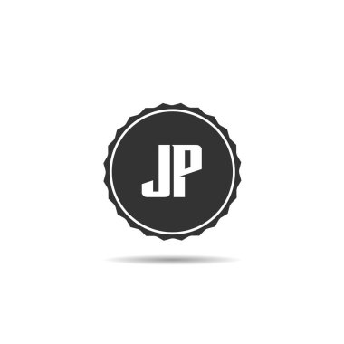 İlk mektup Jp Logo şablonu tasarım