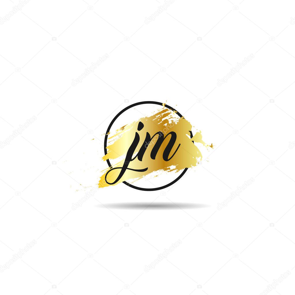 Initial Letter JM Logo Template Design