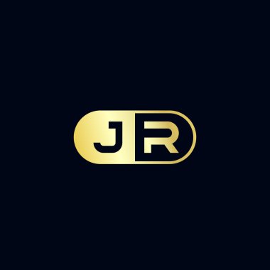 İlk harf Jr Logo tasarım şablonu