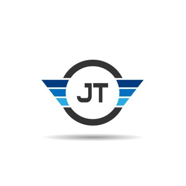 İlk harf Jt Logo tasarım şablonu