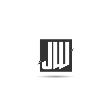 İlk harf Jw Logo tasarım şablonu