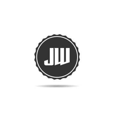İlk harf Jw Logo tasarım şablonu