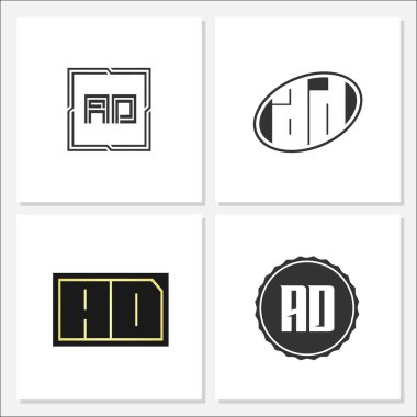 İlk harf reklam Logo tasarım şablonu