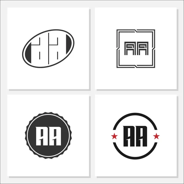首字母Aa标志模板设计 — 图库矢量图片