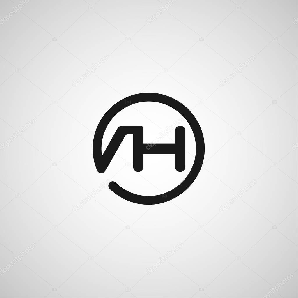 Initial Letter AH Logo Template Design