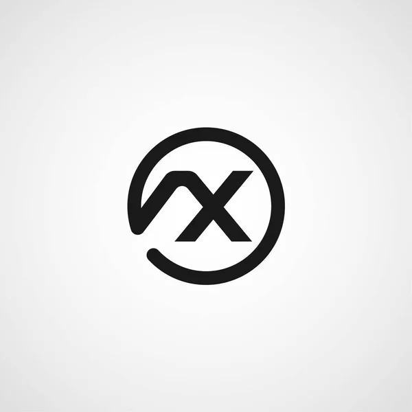 İlk harf Ax Logo tasarım şablonu