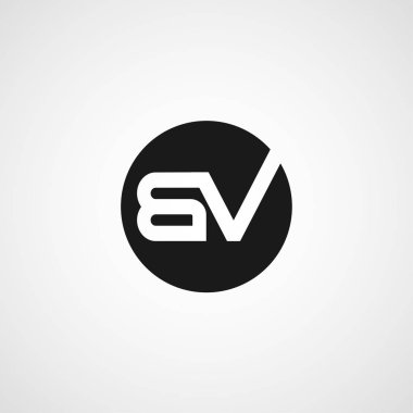 İlk Harf BV Logo Şablonu Tasarımı
