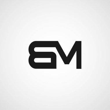 İlk harfleri Bm Logo tasarım şablonu