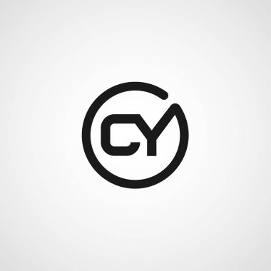 İlk harf Cy Logo şablonu tasarım