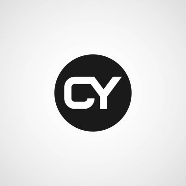 İlk harf Cy Logo şablonu tasarım