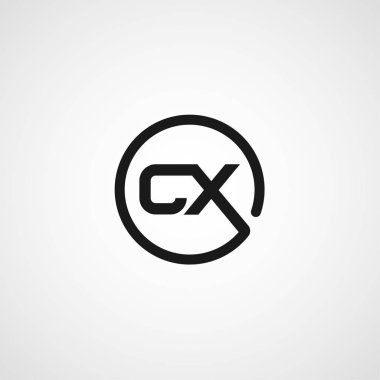 İlk harf Cx Logo tasarım şablonu