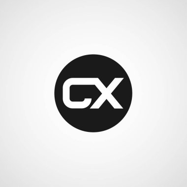 İlk harf Cx Logo tasarım şablonu