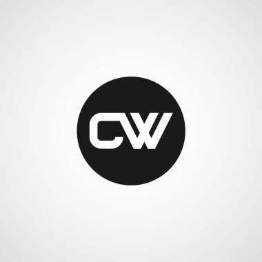 İlk Harf CW Logo Şablonu Tasarımı