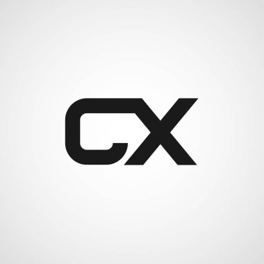 İlk harf Cx Logo tasarım şablonu