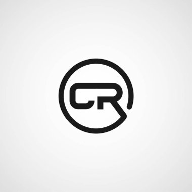 İlk Harf CR Logo Şablonu Tasarımı
