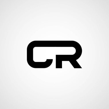 İlk Harf CR Logo Şablonu Tasarımı