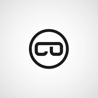 İlk harf Co Logo tasarım şablonu