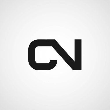 İlk harf Cn Logo tasarım şablonu