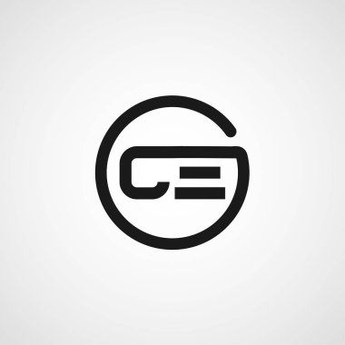 İlk harf Ce Logo tasarım şablonu