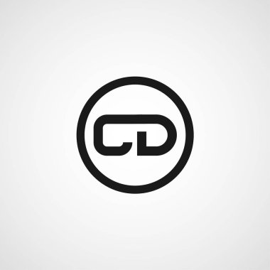 İlk harfini Cd Logo tasarım şablonu