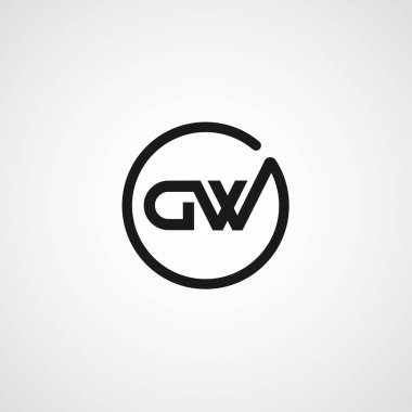 İlk harf Dw Logo tasarım şablonu