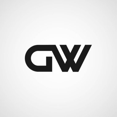 İlk harf Dw Logo tasarım şablonu