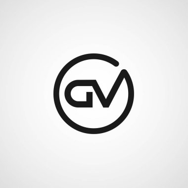 İlk harf Dv Logo tasarım şablonu