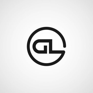 İlk harf Dl Logo tasarım şablonu