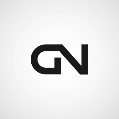 İlk harf Dn Logo tasarım şablonu