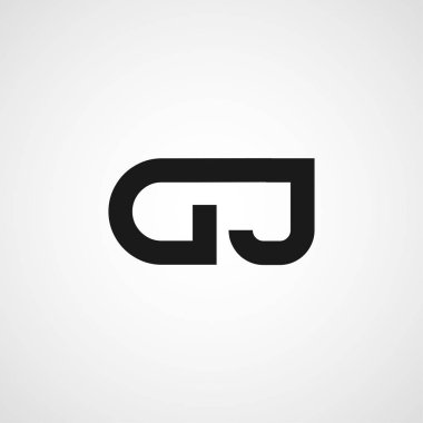 İlk harf Dj Logo tasarım şablonu