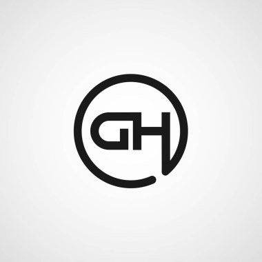 İlk harf Dh Logo tasarım şablonu