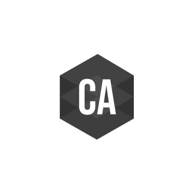 İlk Harf CA Logo Şablonu Tasarımı