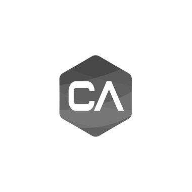 İlk Harf CA Logo Şablonu Tasarımı