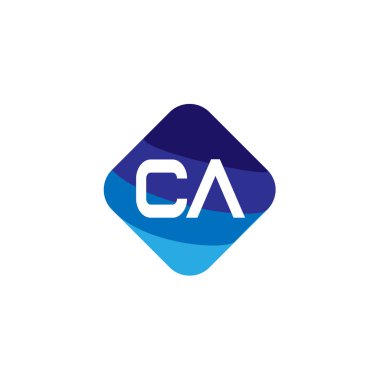 İlk Harf CA Logo Şablonu Tasarımı