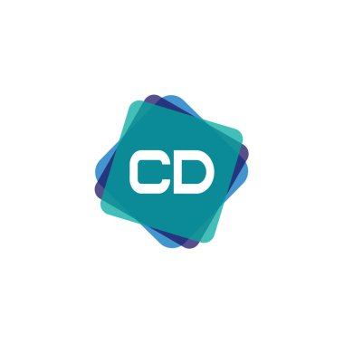 İlk harfini Cd Logo tasarım şablonu