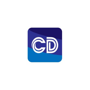 İlk harfini Cd Logo tasarım şablonu