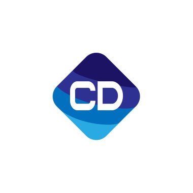 İlk harfini Cd Logo tasarım şablonu