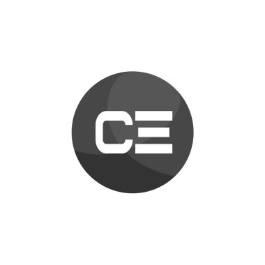 İlk harf Ce Logo tasarım şablonu