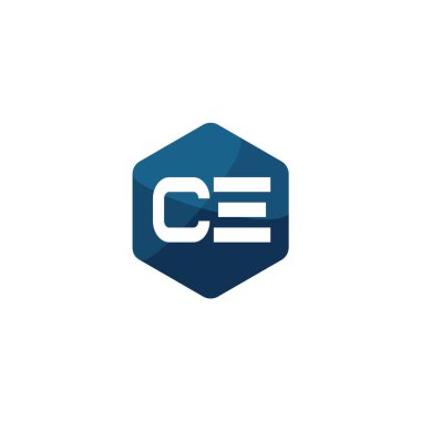 İlk harf Ce Logo tasarım şablonu