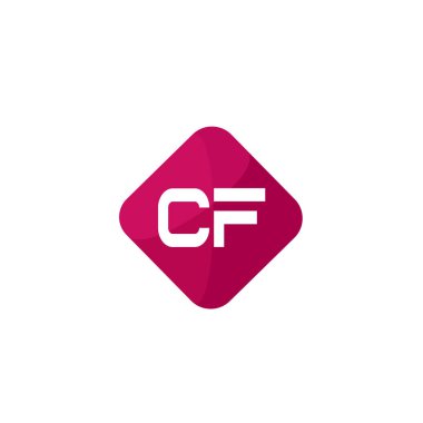 İlk harf Cf Logo tasarım şablonu