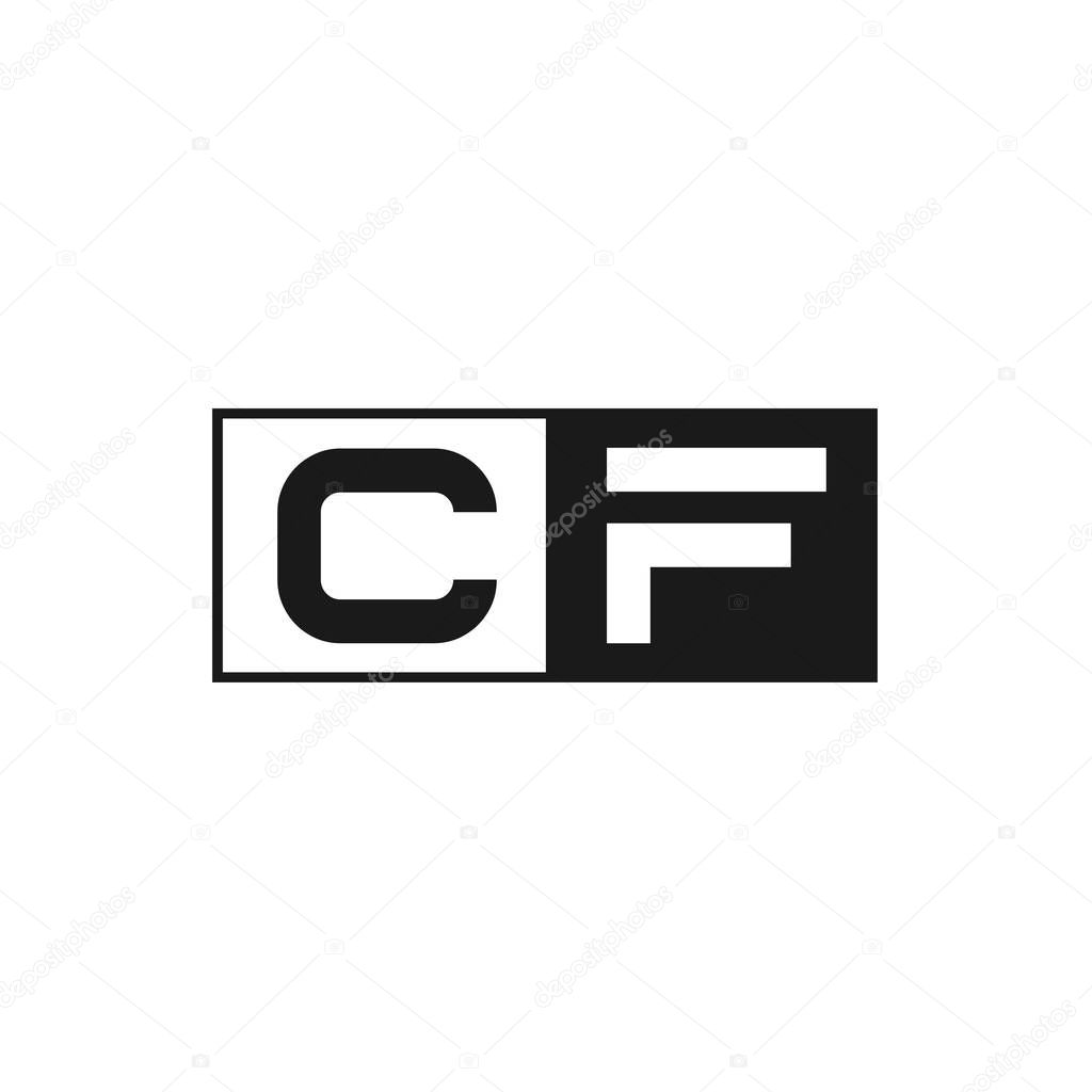 Initial Letter CF Logo Template Design