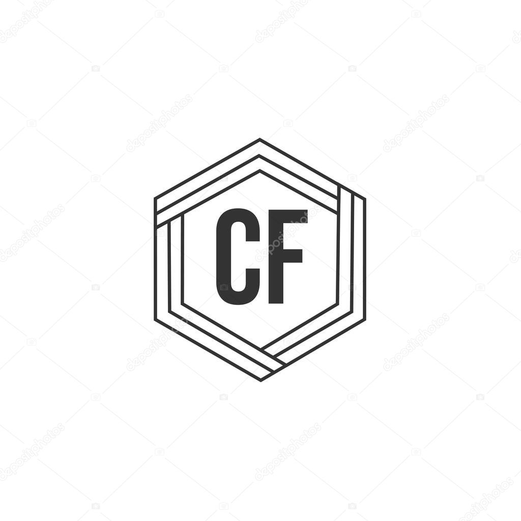 Initial Letter CF Logo Template Design